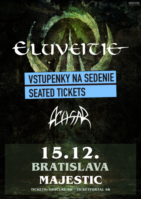 ELUVEITIE, ACHSAR - Bratislava  (VSTUPENKY NA SEZENÍ)