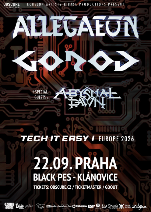 ALLEGAEON, GOROD, ABYSMAL DAWN - Praha Klánovice