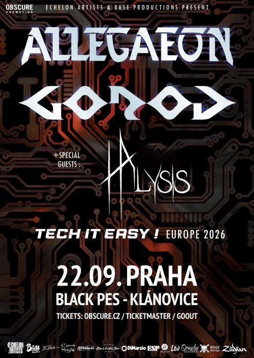 ALLEGAEON, GOROD, HALYSIS - Praha Klánovice