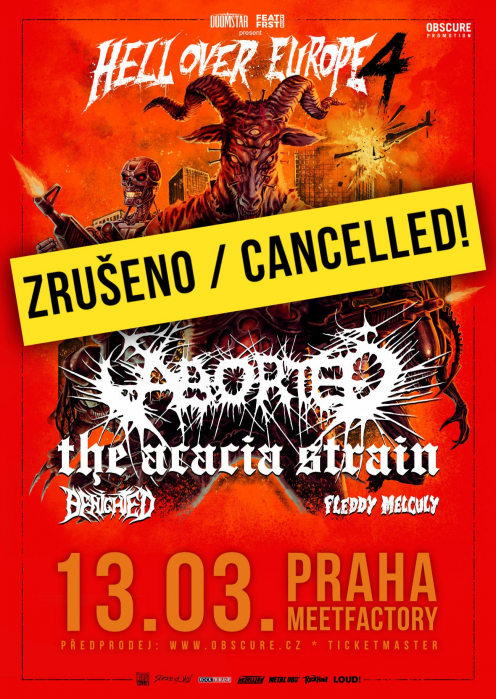 Hell Over Europe 2021 - ABORTED, THE ACACIA STRAIN, BENIGHTED - ZRUŠENO / CANCELLED!