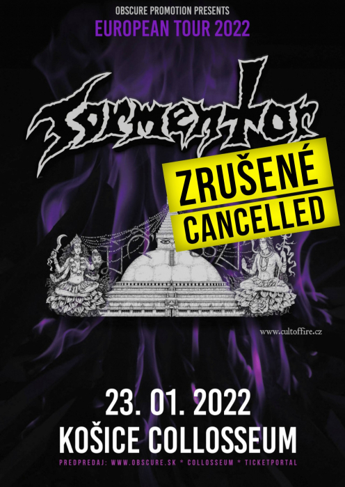TORMENTOR, CULT OF FIRE - ZRUŠENO / CANCELLED!
