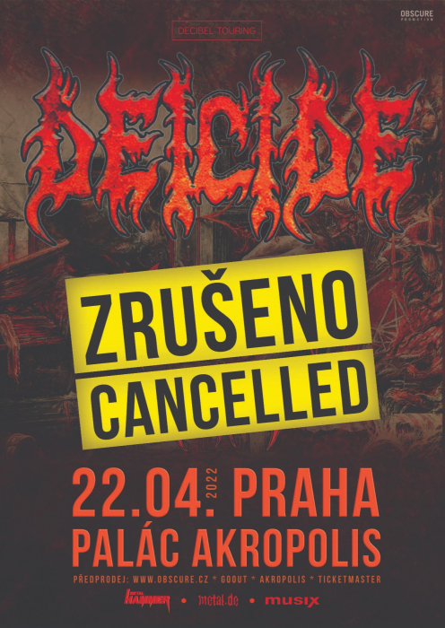 DEICIDE, KRISIUN, CRYPTA - zrušeno / cancelled!