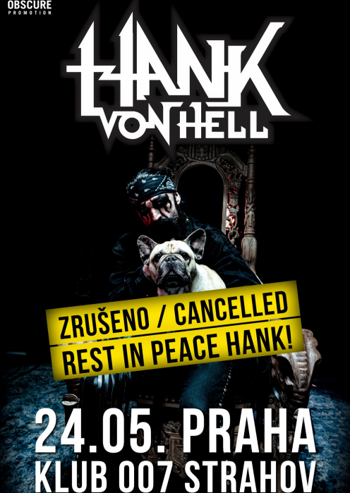 HANK VON HELL - zrušeno / cancelled!