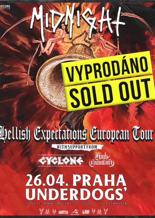 MIDNIGHT, CYCLONE, HIGH COMMAND - Praha - VYPRODÁNO / SOLD OUT