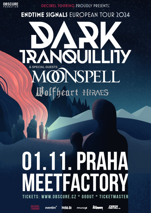 DARK TRANQUILLITY, MOONSPELL, WOLFHEART, HIRAES - Praha ...