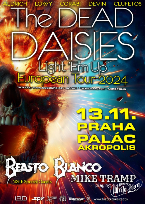 THE DEAD DAISIES, BEASTO BLANCO, MIKE TRAMP - Praha ...