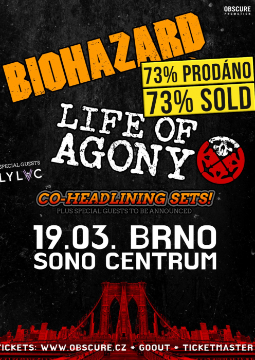 BIOHAZARD & LIFE OF AGONY, LYLVC - Brno