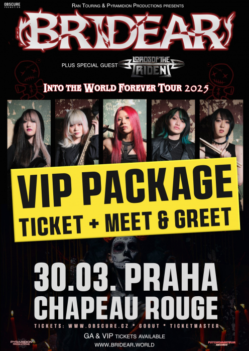 VIP PACKAGE: BRIDEAR, Lords Of The Trident - Praha