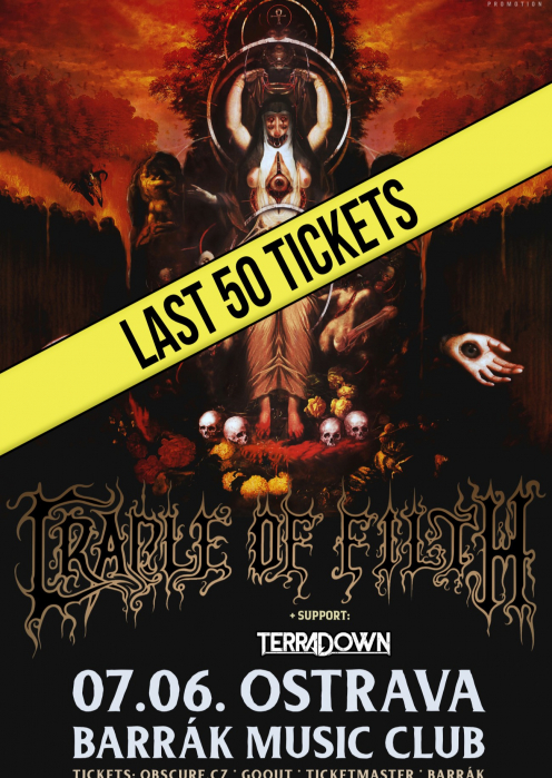 CRADLE OF FILTH, TERRADOWN - Ostrava