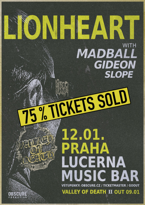 LIONHEART, MADBALL, GIDEON, SLOPE - Praha (NEW DATE!)