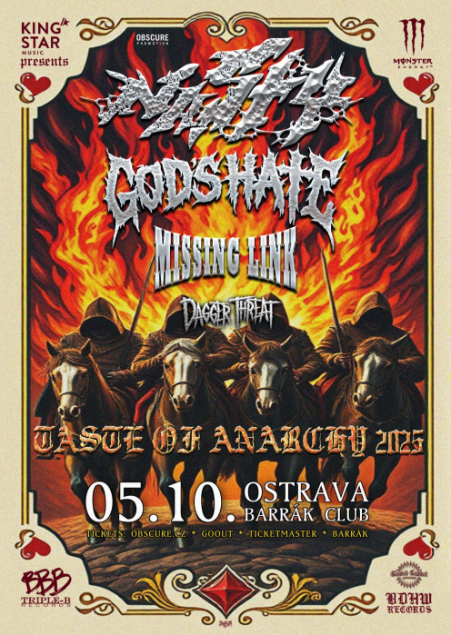 NASTY, GODS HATE, MISSING LINK, DAGGER THREAT - Ostrava