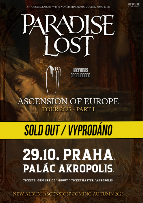 PARADISE LOST, MESSA, LACRIMAS PROFUNDERE - Praha