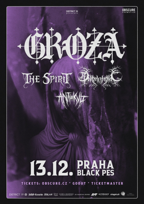 GROZA, THE SPIRIT, ANTE-INFERNO, ANTIKVLT - Praha
