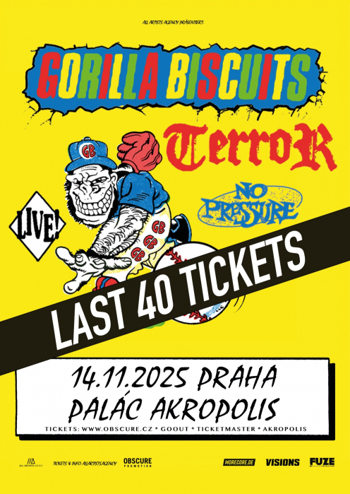 GORILLA BISCUITS, TERROR, NO PRESSURE - Praha