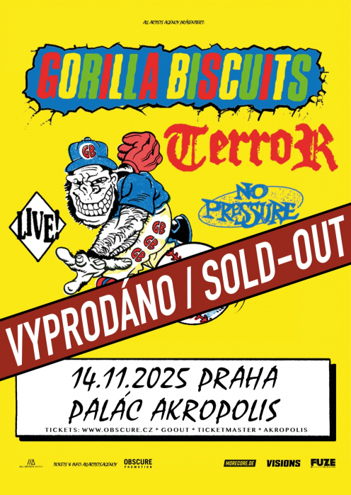 GORILLA BISCUITS, TERROR, NO PRESSURE - Praha