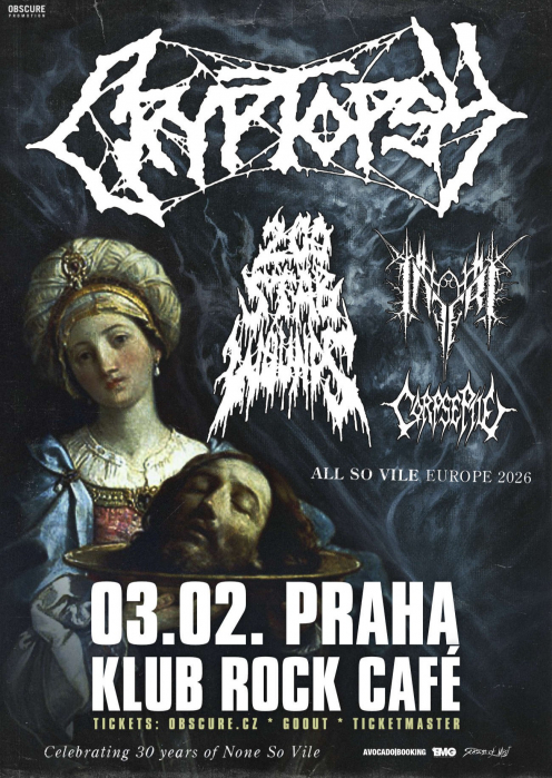 CRYPTOPSY, 200 STAB WOUNDS, INFERI, CORPSE PILE - Praha