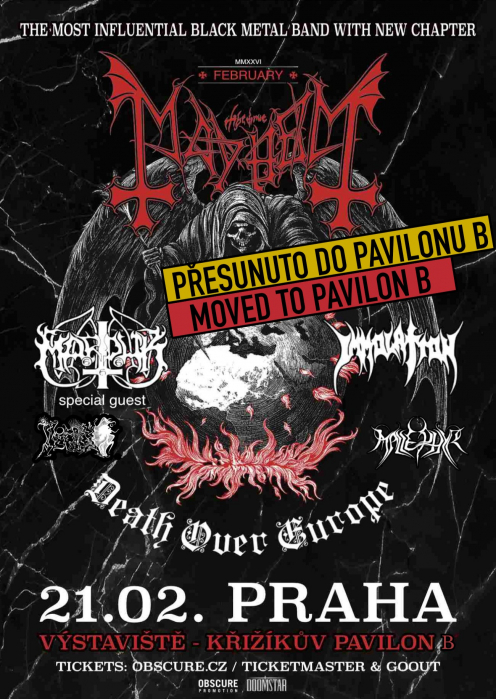 MAYHEM, MARDUK, IMMOLATION, INFERNO, MALLEPHYR - Praha