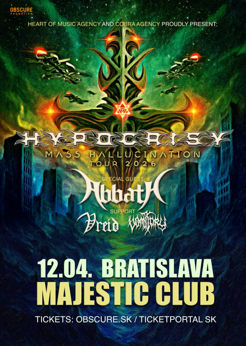 HYPOCRISY, ABBATH, VOMITORY, VREID - Bratislava
