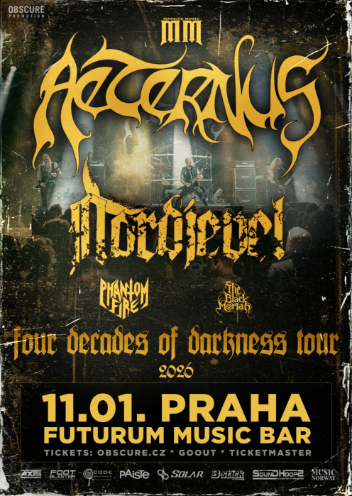 AETERNUS, NORDJEVEL, PHANTOM FIRE, THE BLACK MORIAH - Praha
